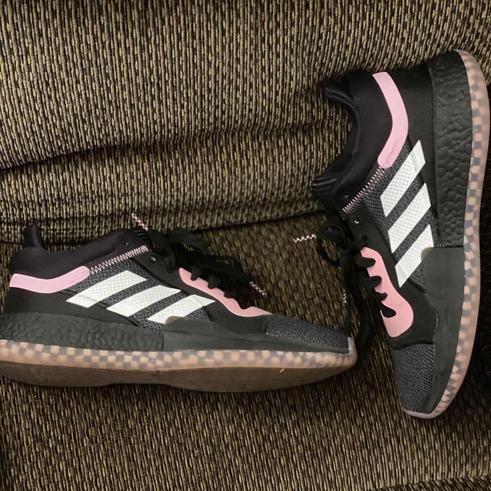 Adidas Black / Pink Dog Paw Pattern